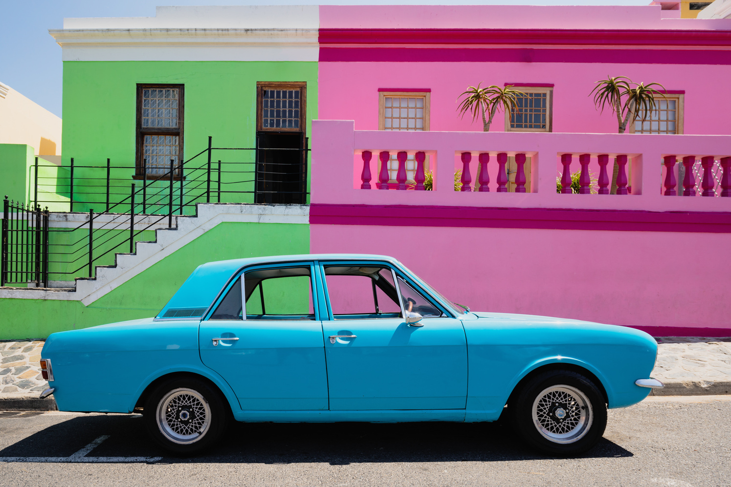 Bo-Kaap Cape Town Street Oldtimer Classic Car South Africa